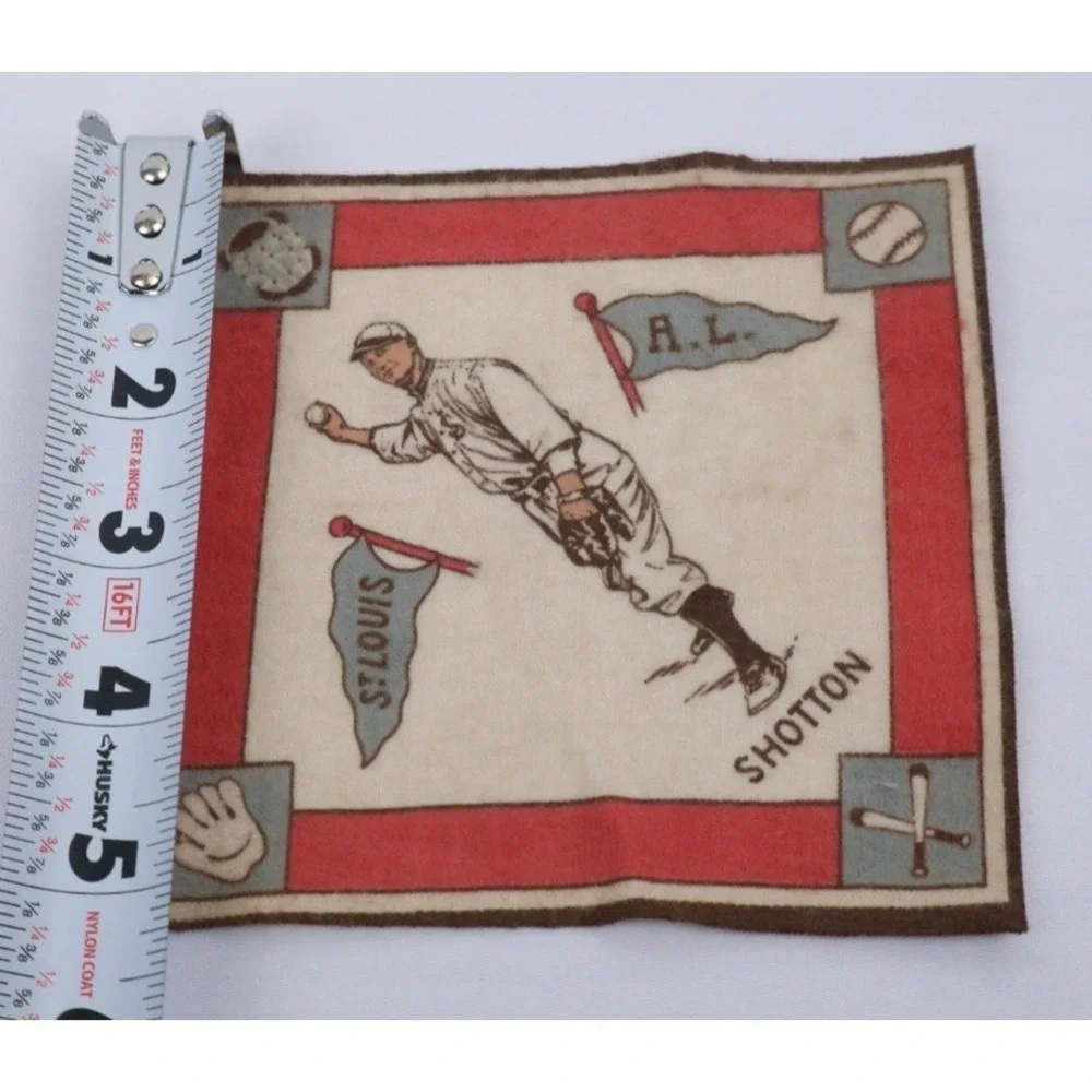 1914 Baseball Players Felt B18 Series Saint‎ Louis Browns BURT SHOTTON White/Red